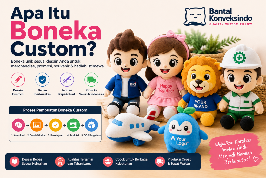 Boneka Custom Berkualitas Produksi Bantal Konveksindo