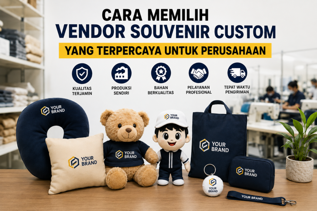 Cara memilih vendor souvenir custom yang terpercaya untuk kebutuhan perusahaan dan event.