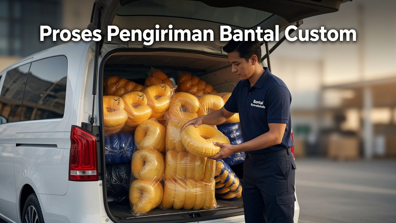 Proses pengiriman bantal leher custom