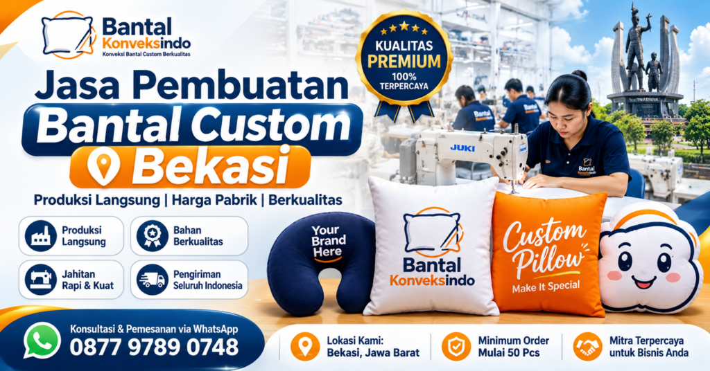 Jasa Pembuatan Bantal Custom Bekasi