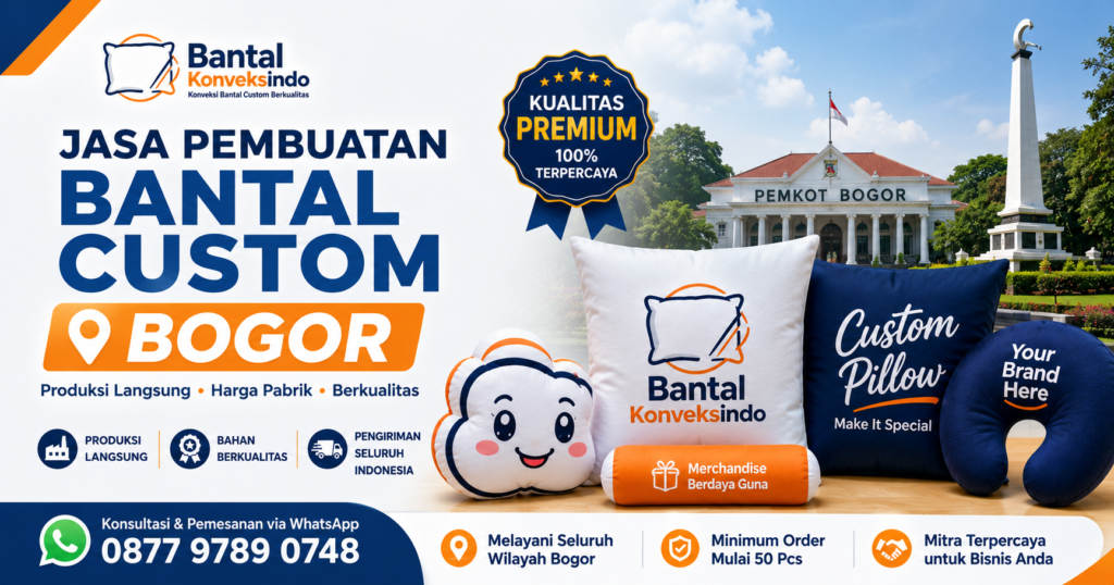 Jasa Pembuatan Bantal Custom Bogor